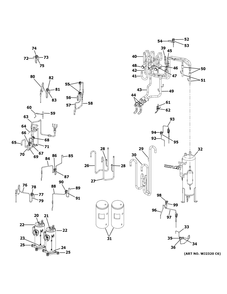 Part Location Diagram of WP26X27053 GE REVERSING VALVE