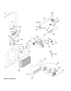 Fresh Food Section Diagram and Parts List for ZIR241NPNCII  General Electric Refrigerator