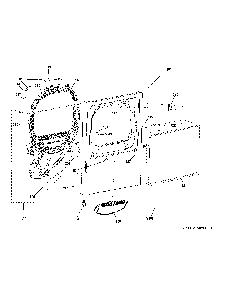 Front Panel And Door Diagram and Parts List for VTD52GASR0WB  General Electric Dryer