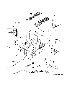 Upper rack assembly Diagram and Parts List for GDP615HYN4FS  General Electric Dishwasher