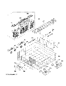 Lower rack assembly Diagram and Parts List for ZDT985SSN3SS  General Electric Dishwasher