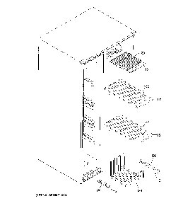 Freezer shelves Diagram and Parts List for GSS23GMKPCES  General Electric Refrigerator