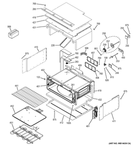UPPER OVEN Diagram and Parts List for ZET1DJ1SS  General Electric Wall Oven