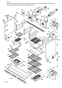 CABINET Diagram and Parts List for ZDP484NGP7SS  General Electric Range