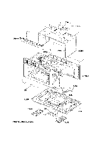 Oven Cavity Parts Diagram and Parts List for PSA9120SP1SS  General Electric Microwave