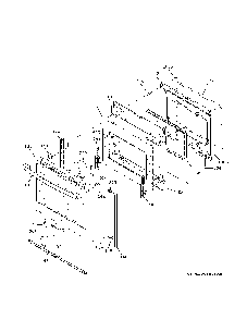 Door Diagram and Parts List for PHS93XYP4FS  General Electric Range