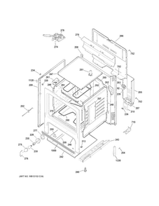 Body Parts Diagram and Parts List for JB255RK2SS  General Electric Range