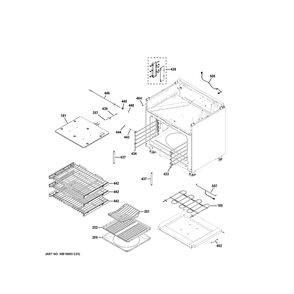Oven Cavity Parts Diagram and Parts List for ZHP365ETV2SS  General Electric Wall Oven