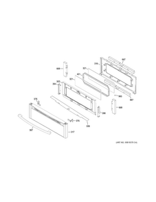 Upper Door Diagram and Parts List for JGB850SEF3SS  General Electric Range