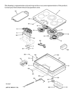 Part Location Diagram of 31-17148 GE PM MANUAL MINI & WD  Assembly