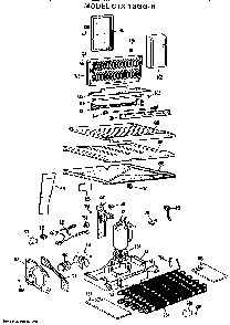 Unit Parts Diagram and Parts List for CTX18GGR  Hotpoint Refrigerator