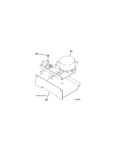 Door Lock Diagram and Parts List for ZIFP360NXLH  General Electric Freezer