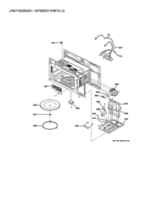 Interior Parts Diagram and Parts List for JVM7195SK6SS  General Electric Microwave