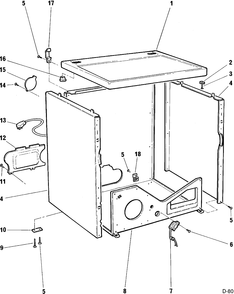 CABINET Diagram and Parts List for 64100149  General Electric Dryer