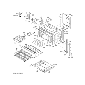 Body Parts Diagram and Parts List for CTC912P2N3S1  General Electric Microwave Oven Combo