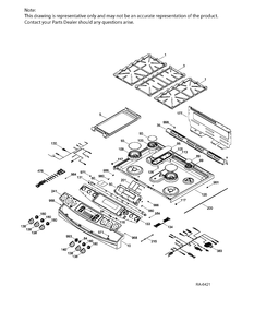 Part Location Diagram of WS01F03657 GE VALVE SAFETY & LOCKOUT A