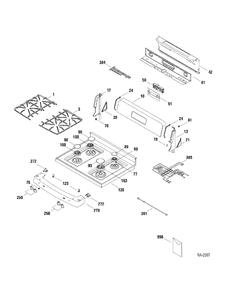 Part Location Diagram of WS01L04638 GE TRIM TOP Door