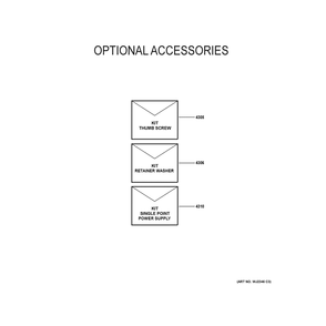 Optional Accessories Diagram and Parts List for NAM30E1TA451  General Electric Air Conditioner