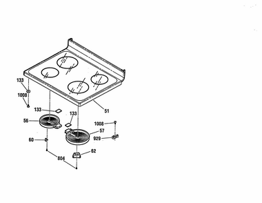 Maintop Diagram and Parts List for 91195508990  Kenmore Range