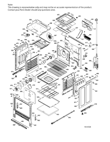 BODY PARTS Diagram and Parts List for JCS860SF2SS  General Electric Range