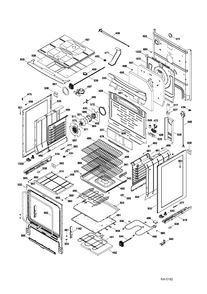 BODY PARTS Diagram and Parts List for PCB909SR3SS  General Electric Range