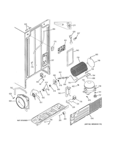 Machine Compartment Diagram and Parts List for GSH25JGDDWW  General Electric Refrigerator