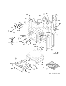 Body Parts Diagram and Parts List for XB625DK8WW  General Electric Range