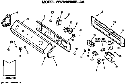 Part Location Diagram of WH46X311 GE PANEL ACCESS