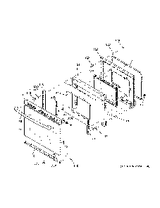 Door Diagram and Parts List for XB258DM2BB  General Electric Range