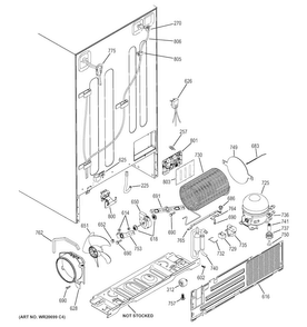 Machine Compartment Diagram and Parts List for GSS23HSHBCSS  General Electric Refrigerator
