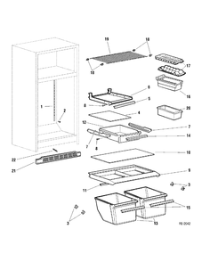 Part Location Diagram of WR38M1016 GE TRIM Vegetable PAN