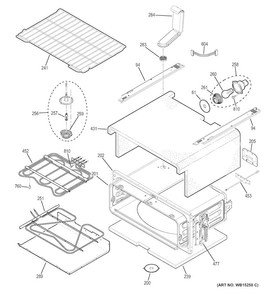 Upper Oven Diagram and Parts List for PCB950SF4SS  General Electric Range