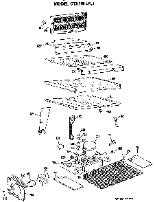 Unit Parts Diagram and Parts List for CTX18LLJRAD  Hotpoint Refrigerator
