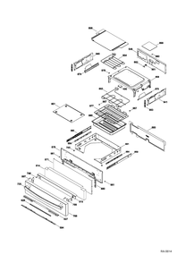 DRAWER Diagram and Parts List for PCS940SF1SS  General Electric Range