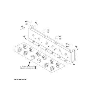 Control Panel Diagram and Parts List for CGU366P3T2D1  General Electric Cooktop