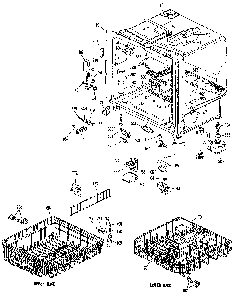 Tub Assembly Diagram and Parts List for 3000B10  General Electric Dishwasher