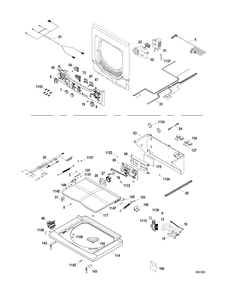 LID-CONTROLS Diagram and Parts List for GUAP240EM0WW  General Electric Washer