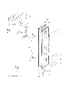 Freezer Door Diagram and Parts List for GZS22DGJXFWW  General Electric Refrigerator