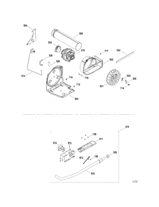 BLOWER-DRIVE-VALVE-BURNER Diagram and Parts List for PTMN945GMGG0  General Electric Dryer