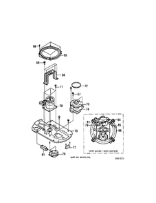 MOTOR & DRIVE Diagram and Parts List for GSLP1100D0WW  General Electric Washer