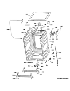 Part Location Diagram of WH22X37840 GE MAIN CONTROL BOARD