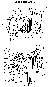 Doors Diagram and Parts List for TBX23CFB  General Electric Refrigerator
