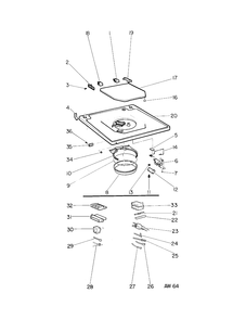 COVER, LID & WIRING PARTS Diagram and Parts List for VW331C*118  General Electric Washer