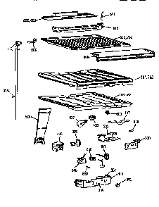 Compartment Separator Parts Diagram and Parts List for TBX22PRYFFWW  General Electric Refrigerator