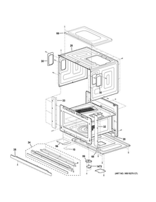 Oven Cavity Parts Diagram and Parts List for PSB9120SF3SS  General Electric Microwave