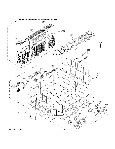 Lower Rack Assembly Diagram and Parts List for DDT700SFN8DS  General Electric Dishwasher