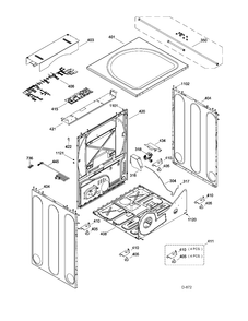 CABINET Diagram and Parts List for GFMS140ED0WW  General Electric Dryer