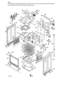 BODY PARTS Diagram and Parts List for CBC980ST7SS  General Electric Range