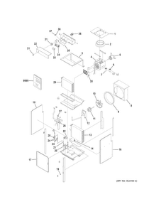 Part Location Diagram of WP27X22040 GE HEATER Assembly