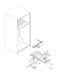 FF SECTION Diagram and Parts List for GTRC0HBZARWW  General Electric Refrigerator